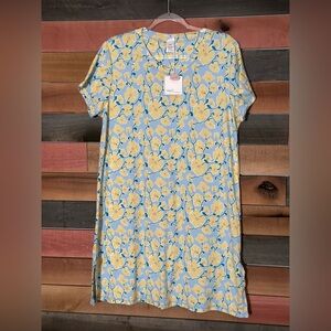 Yellow and Blue Floral Nightgown